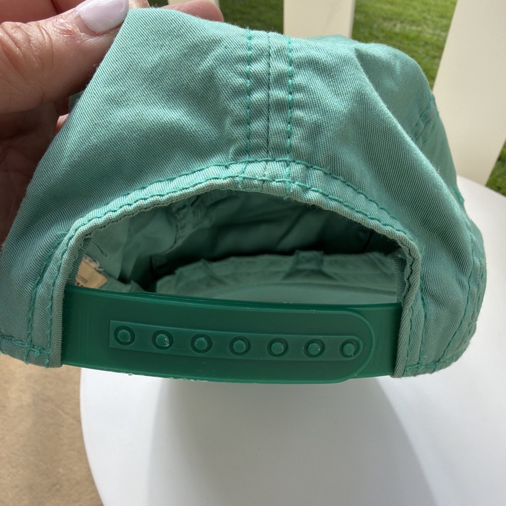 VINTAGE Hollister California Hat Cap Teal Rare Logo - Picture 4 of 6